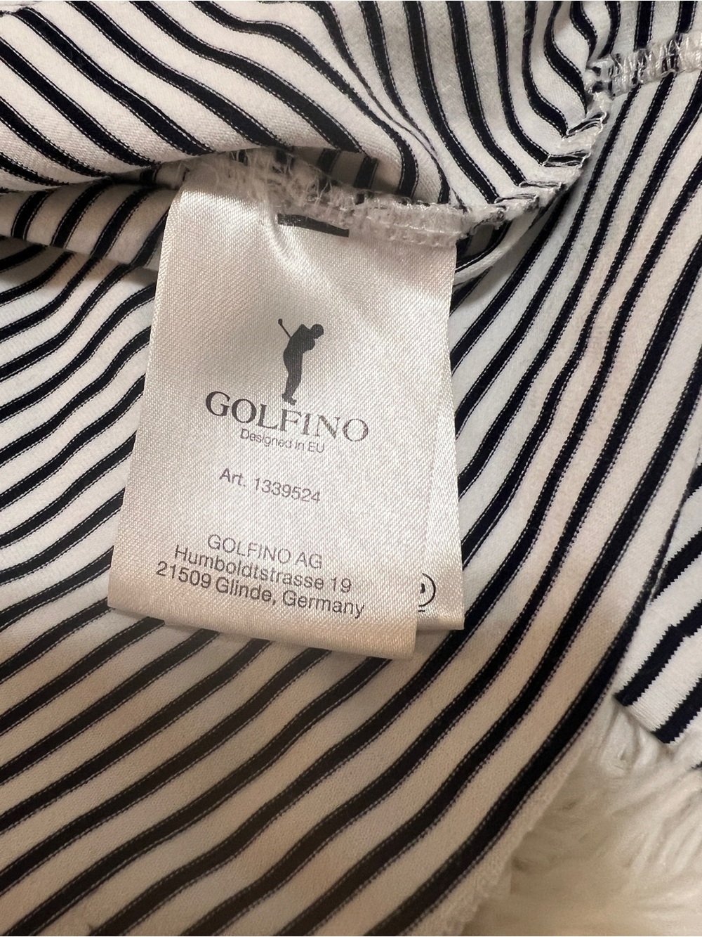 Golfino Quarter-Zip Pullover in Navy and White-Size 12 - Picture 10 of 12